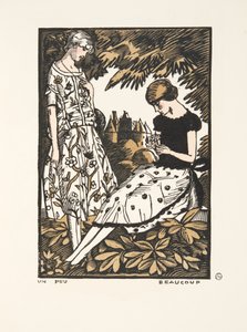 Un Peu, Beaucoup, da una Collezione di Tavole di Moda, 1920 (stampa pochoir) da Fernand Siméon