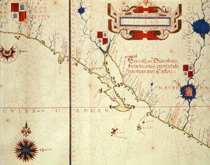 Fol.15 Mappa del Messico e della Bassa California, da un atlante, 1571 da Fernao Vaz Dourado