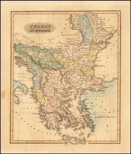 Carta della Turchia in Europa del 1823 di Fielding Lucas, Jr. da Fielding Lucas Jr.
