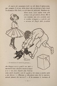 Illustrazione da un libro per bambini, c.1920-30 da Filiberto Scarpelli