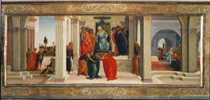 Tre scene della vita di Ester: Mordechai lamenta la sorte degli ebrei ... da Filippino (attr.to) Lippi