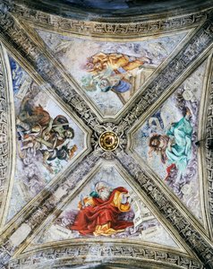 Affreschi di Filippino Lippi sulla cupola, Cappella Strozzi, Chiesa di Santa Maria Novella, Firenze, Italia da Filippino Lippi