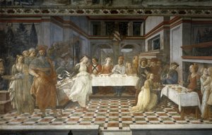 Il banchetto di Erode, episodi della vita di San Giovanni Battista, c.1452-64 da Filippino Lippi