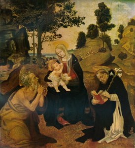 La Vergine e il Bambino con i santi Girolamo e Domenico, c. 1485, 1911 da Filippino Lippi