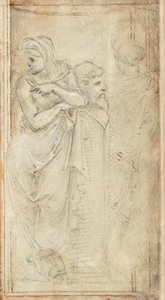Due donne drappeggiate in piedi ai lati di un erma da Filippino Lippi