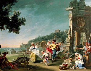 Tarantella a Margellina, ca 1750