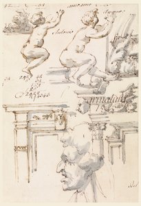 Dettagli architettonici e studi di figure da Filippo Marchionni