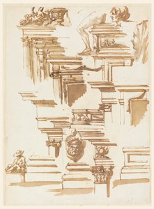 Dettagli architettonici; figure umane da Filippo Marchionni