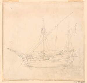 Disegno, Una nave a vela, 1780 ca. da Filippo Marchionni