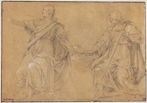 San Giacomo il Maggiore (?) e San Giovanni Evangelista da Filippo Paladini
