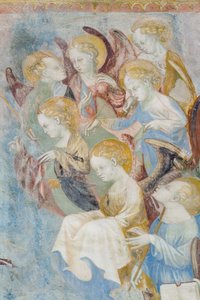 Angeli, dettaglio del Giudizio Universale, c.1400 (dettaglio) da Filippolo de and Veris da Milano Veris da Milano