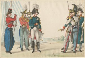 Zar Alessandro I e ufficiali russi da Finert