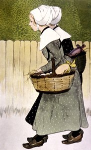 Cameriere che portano uova di Pasqua, c. 1900 da Firmin Bouisset