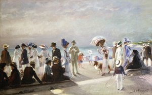 Scena di spiaggia da Firmin Marcelin Michelet