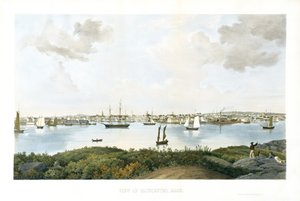 Veduta di Gloucester, Mass. da Fitz Henry (attr.to) Lane