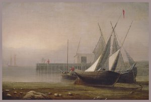 Barche da pesca a bassa marea, c.1850s