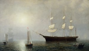 La nave Starlight, 1860 circa (olio su tela) da Fitz Henry Lane