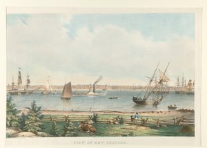 Veduta di New Bedford. Dal Forte vicino a Fairhaven