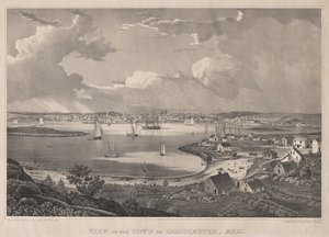 Vista della città di Gloucester, Mass.
