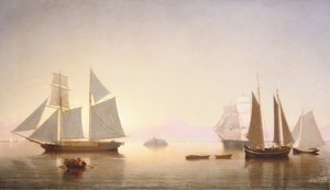 Calma piatta al largo di Halfway Rock da Fitz Hugh Lane
