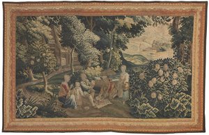 Arazzo pastorale fiammingo, inizio XVIII secolo (tessuto)