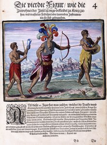 Una pagina dal libro "Piccoli viaggi, in tedesco, Parte I: Congo di Pigafetta", 1597