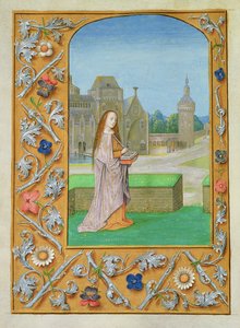 Santa Barbara, dalle Hastings Hours, c.1475-83 da Flemish School