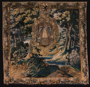 Arazzo fiammingo. Paesaggio con la Madonna nera. Atelier di Oudenaarde. 1665. da Flemish School