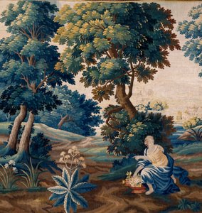 Arazzo fiammingo. Fine XVII secolo. Proprietà della chiesa Sint-Walburgakerk Oudenaarde (Dekenij van de Sint-Walburga). da Flemish School