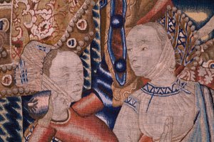 Arazzo fiammingo. Passaggio del Mar Rosso. Ca 1490. (dettaglio)
