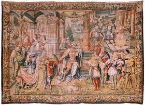 Serie Storia di Davide. Davide davanti a Saul da Flemish School