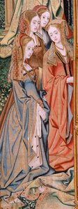 Arazzo fiammingo. Serie La Storia di Davide e Betsabea. Matrimonio di Davide e Betsabea. Secondo pannello della serie. Modello Anonimo. Manifattura Sconosciuta, Bruxelles. 1505. Tessuto oro, seta e lana. da Flemish School