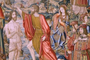 Serie La storia di San Giovanni Battista: Il battesimo di Cristo da Flemish School