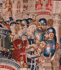 Serie La Guerra di Troia. La distruzione di Troia. Undicesimo arazzo della serie. Modello Maestro di Coëtivy (Henry o Conrard de Vulcop). Manifattura laboratori di Tournai. Ca 1470. da Flemish School