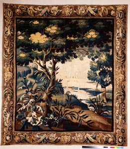 Arazzo fiammingo. Cosiddetto verdure. Manifattura di Oudenaarde. Collezione privata. XVII secolo (?) da Flemish School