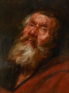 Schizzo della testa di un apostolo da Flemish School
