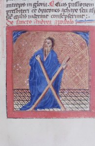 Pagina dal Legenda Aurea, Bruges, c.1400-10 da Flemish School