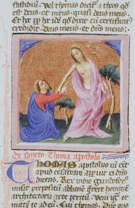Pagina dal Legenda Aurea, Bruges, c.1400-10 da Flemish School