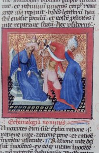Pagina dal Legenda Aurea, Bruges, c.1400-10 da Flemish School