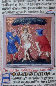 Pagina dal Legenda Aurea, Bruges, c.1400-10 da Flemish School