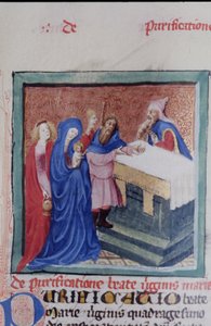 Pagina dal Legenda Aurea, Bruges, c.1400-10 da Flemish School