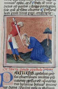 Pagina dal Legenda Aurea, Bruges, c.1400-10 da Flemish School