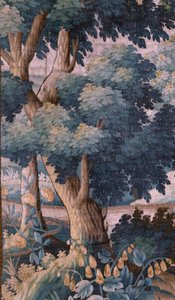 Chiesa parrocchiale (Sint-Walburgakerk). Arazzo fiammingo "Verdure". Oudenaarde. Fine XVII-inizio XVIII secolo. Proprietà della chiesa Sint-Walburgakerk Oudenaarde. da Flemish School