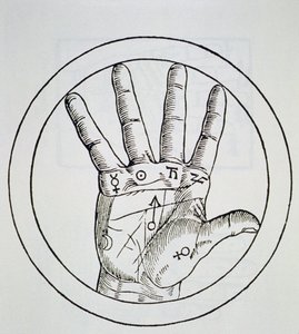 Posizione dei Pianeti sulla Mano Destra, copia di un