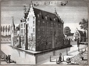 Castello di Rijsenburg (incisione) da Flemish School