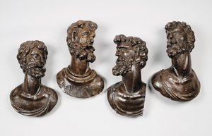 Set di quattro busti di uomini, probabilmente profeti, probabilmente Anversa, metà del XVI secolo da Flemish School