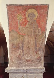 San Bernardino da Siena, affresco dalla cripta da Flemish School