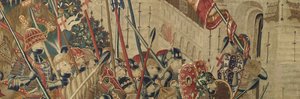 Arazzo che mostra le conquiste del re Alfonso V del Portogallo, Tournai (dettaglio) da Flemish School