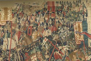 Arazzo che mostra le conquiste del re Alfonso V del Portogallo, Tournai (dettaglio)