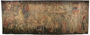 Arazzo che mostra le conquiste del re Alfonso V del Portogallo, Tournai (dettaglio)